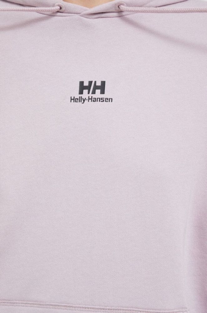 Кофта Helly Hansen жіноча колір рожевий з капюшоном однотонна фото 5