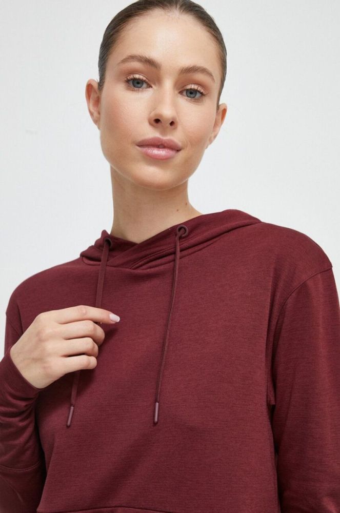 Спортивна кофта Helly Hansen Lifa Tech жіноча колір коричневий з капюшоном однотонна фото 4
