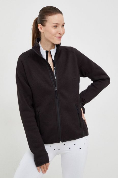 Спортивна кофта Helly Hansen Varde жіноча колір чорний однотонна