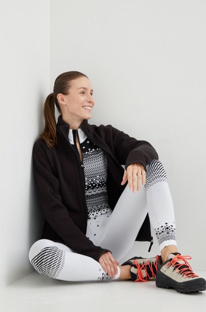 Спортивна кофта Helly Hansen Varde жіноча колір чорний однотонна фото 2