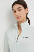 Спортивна кофта adidas TERREX Multi жіноча колір зелений однотонна Спортивна кофта adidas TERREX Multi жіноча колір зелений однотонна