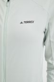 Спортивна кофта adidas TERREX Multi жіноча колір зелений однотонна Спортивна кофта adidas TERREX Multi жіноча колір зелений однотонна
