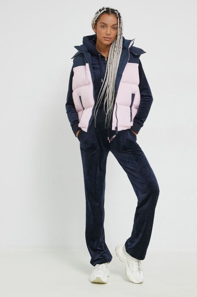 Кофта Juicy Couture жіноча колір синій однотонна фото 4