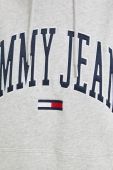 Кофта Tommy Jeans жіноча колір сірий з аплікацією (2596630)