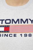 кофта Tommy Jeans жіноча колір сірий з аплікацією