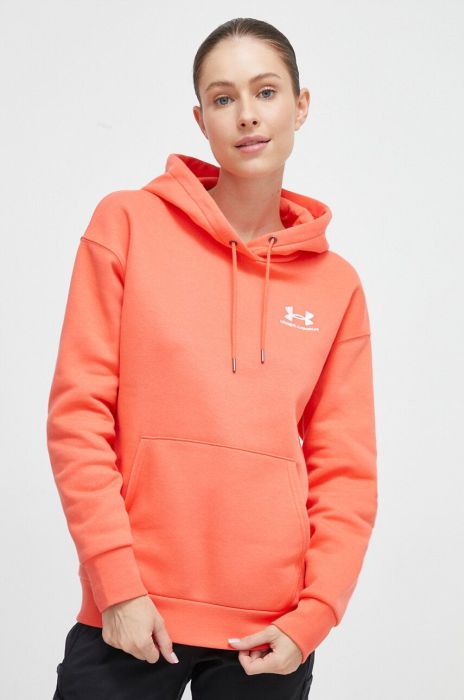Кофта Under Armour жіноча колір червоний з капюшоном однотонна 1373033-690 (3517015)