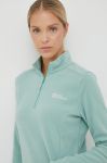 Спортивна кофта Jack Wolfskin Taunus жіноча колір зелений однотонна Спортивна кофта Jack Wolfskin Taunus жіноча колір зелений однотонна
