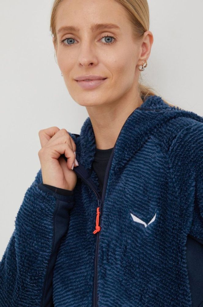 Спортивна кофта Salewa Tognazza жіноча колір синій однотонна фото 4
