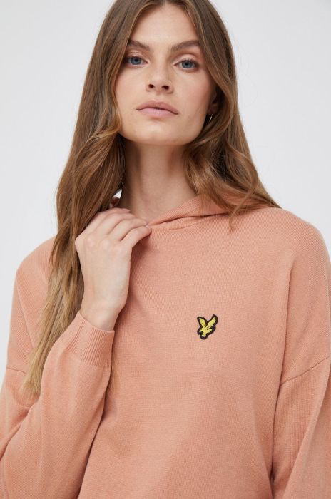 Светр з домішкою вовни Lyle & Scott жіночий колір помаранчевий легкий