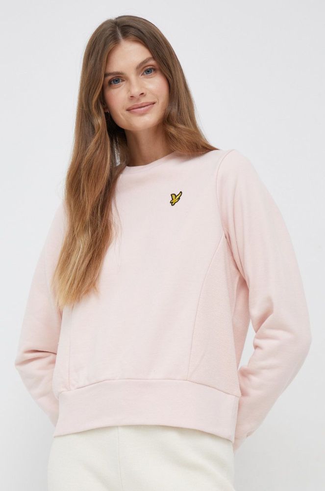 Бавовняна кофта Lyle & Scott жіноча колір рожевий однотонна