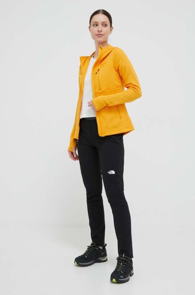 Спортивна кофта Marmot колір помаранчевий з капюшоном однотонна фото 2