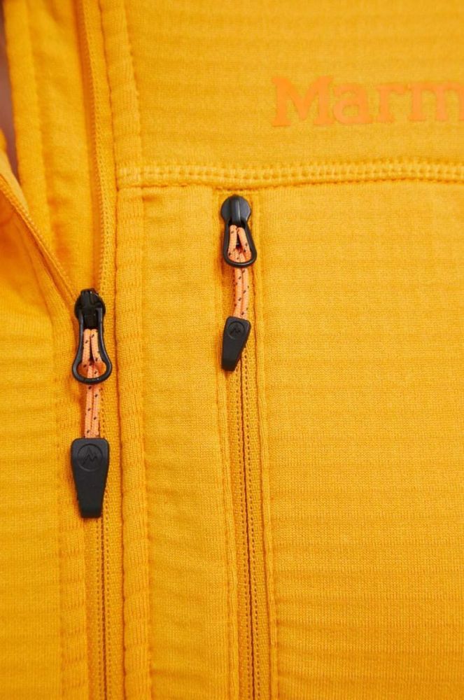 Спортивна кофта Marmot колір помаранчевий з капюшоном однотонна фото 5