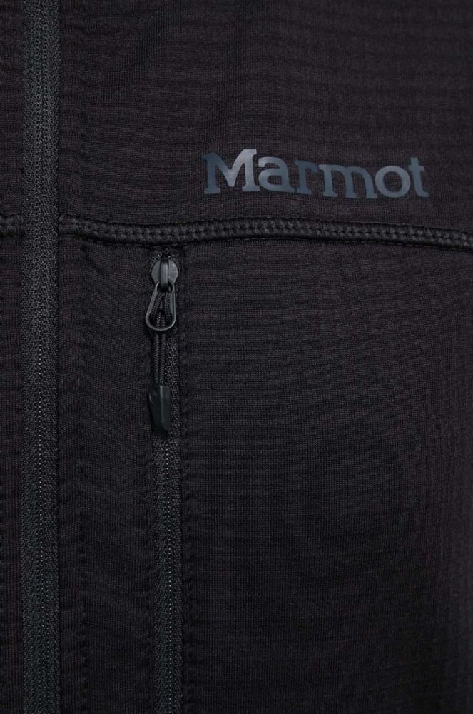 Спортивна кофта Marmot Preon жіноча колір чорний з капюшоном однотонна фото 5