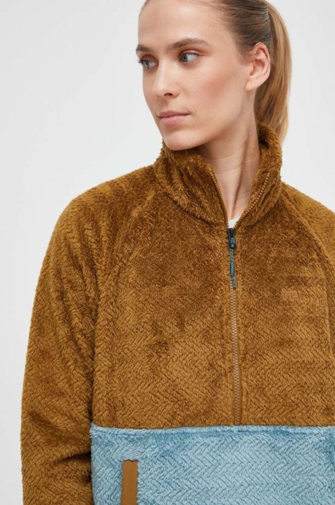 Спортивна кофта Marmot Homestead Fleece колір коричневий візерунок фото 4