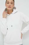 Кофта Peak Performance жіноча колір білий з капюшоном однотонна