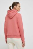 Кофта Peak Performance жіноча колір рожевий з капюшоном однотонна