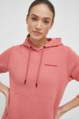 Кофта Peak Performance жіноча колір рожевий з капюшоном однотонна