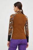 Спортивна кофта Newland Ivy жіноча колір коричневий візерунок