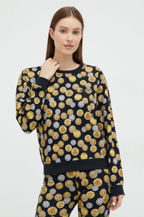 Кофта Moschino Underwear жіноча колір чорний візерунок