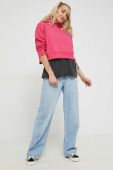 Кофта Sixth June жіноча колір рожевий з капюшоном однотонна