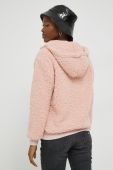 Кофта Kangol жіноча колір рожевий з капюшоном однотонна