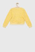 Дитяча бавовняна кофта Guess колір жовтий візерунок