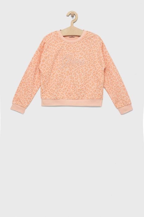Дитяча бавовняна кофта Guess колір рожевий візерунок (2420579)