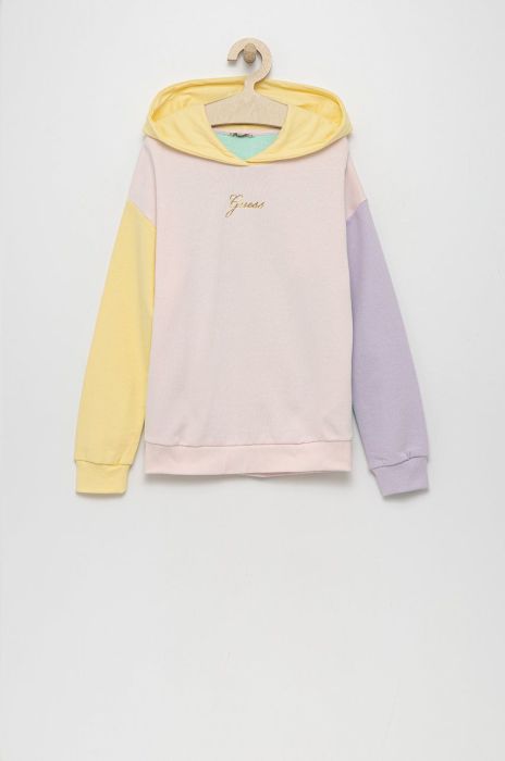 Дитяча бавовняна кофта Guess візерунок колір барвистий (2477669)