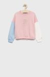 Дитяча кофта Tommy Hilfiger колір рожевий однотонна