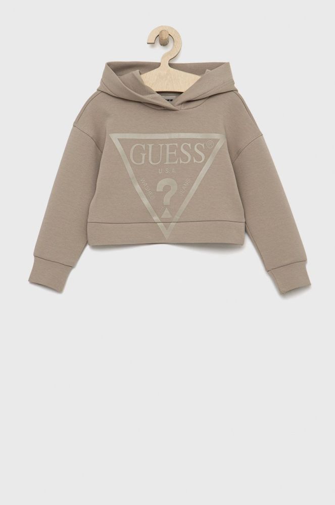 Дитяча кофта Guess колір бежевий з принтом