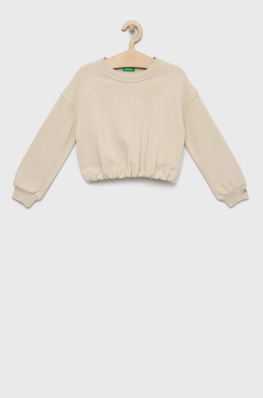 Дитяча кофта United Colors of Benetton колір бежевий однотонна (2710924)