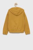 Дитяча бавовняна кофта United Colors of Benetton колір жовтий однотонна (2713290)
