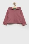 Дитяча бавовняна кофта United Colors of Benetton колір фіолетовий однотонна (2630078)