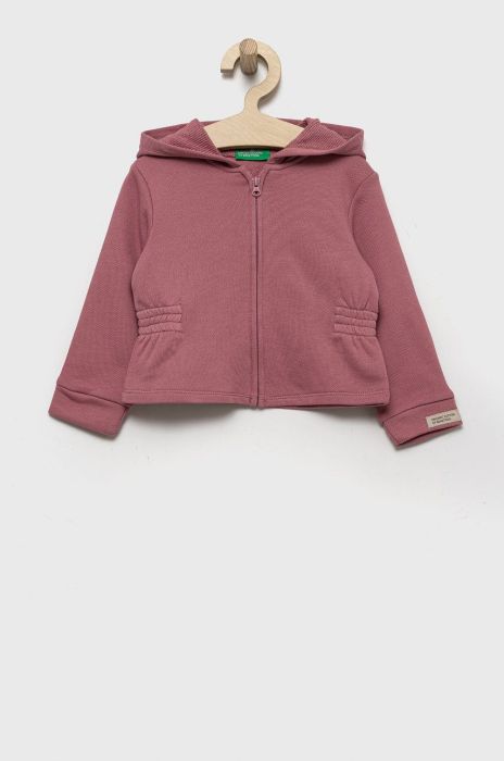 Дитяча бавовняна кофта United Colors of Benetton колір фіолетовий однотонна (2630078) Дитяча бавовняна кофта United Colors of Benetton колір фіолетовий однотонна (2630078)