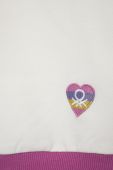 Дитяча кофта United Colors of Benetton колір білий однотонна