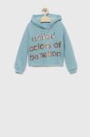 Дитяча кофта United Colors of Benetton з капюшоном з аплікацією колір блакитний (2823724)