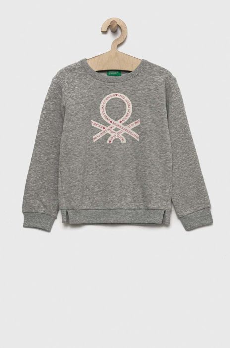 Дитяча кофта United Colors of Benetton колір сірий з принтом (2800930)