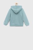 Дитяча кофта United Colors of Benetton з капюшоном з аплікацією колір блакитний (2823760)