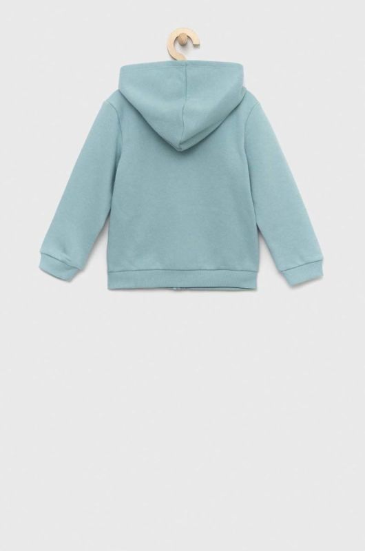 Дитяча кофта United Colors of Benetton з капюшоном з аплікацією колір блакитний (2823760) фото 2
