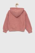 Дитяча кофта United Colors of Benetton колір рожевий з капюшоном меланж