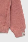 Дитяча кофта United Colors of Benetton колір рожевий з капюшоном меланж