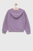 Дитяча кофта United Colors of Benetton колір фіолетовий з капюшоном меланж
