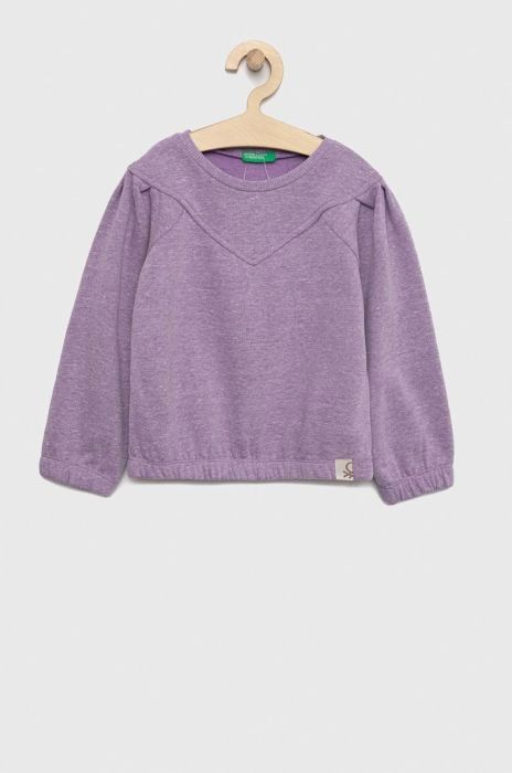 Дитяча кофта United Colors of Benetton колір фіолетовий однотонна (2816904) Дитяча кофта United Colors of Benetton колір фіолетовий однотонна (2816904)