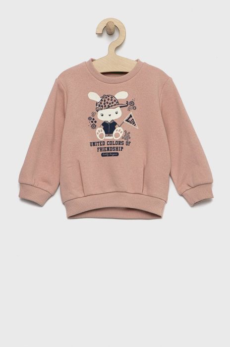 Дитяча кофта United Colors of Benetton колір рожевий з принтом (2705727)