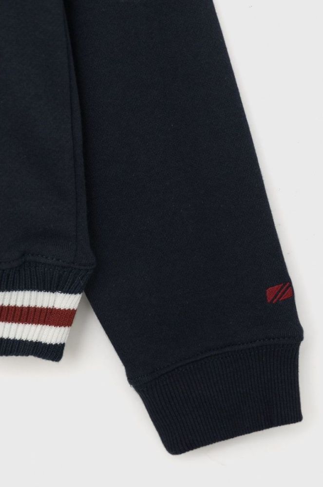 Дитяча кофта Pepe Jeans колір синій з капюшоном з аплікацією фото 3