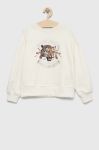 Дитяча бавовняна кофта Pepe Jeans колір бежевий з принтом