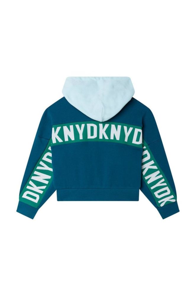 Дитяча кофта Dkny колір бірюзовий візерунок (2697247) фото 2