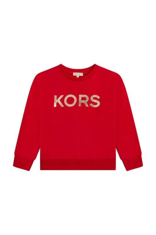 Дитяча бавовняна кофта Michael Kors колір червоний з принтом (2611763)
