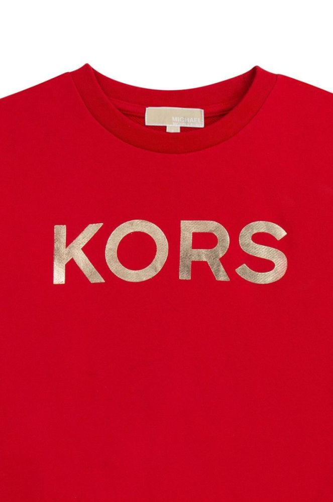 Дитяча бавовняна кофта Michael Kors колір червоний з принтом (2611763) фото 3