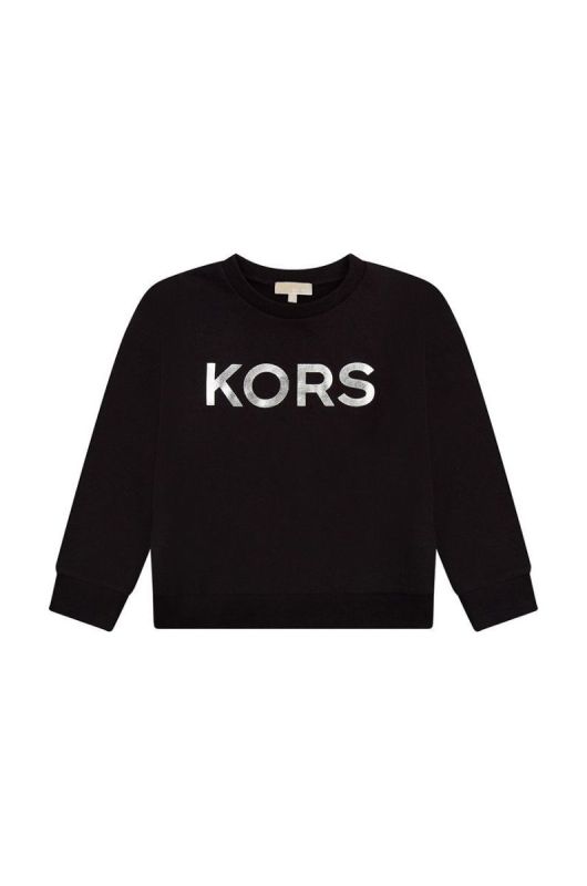 Дитяча бавовняна кофта Michael Kors колір чорний з принтом (2619947)
